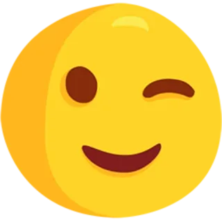 😉 f1b34c12 Emoji, Smiley, Rosto, Piscadela, Amarelo telegram sticker