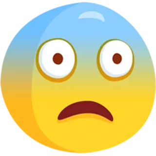 😨 f923c10d Emoji, Rosto, assustado, ansioso telegram sticker