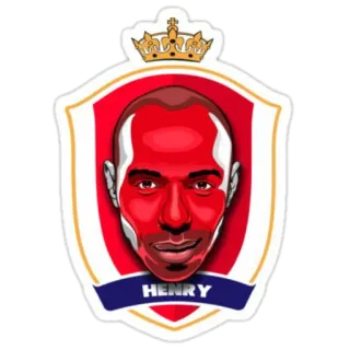 💢 6180c6ce Thierry Henry HENRY Fußball, Spieler, Sport, Krone whatsapp sticker