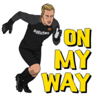 💪 2814e139 ON MY WAY 足球, 守门员, 运动, 跑步, 在路上 whatsapp sticker