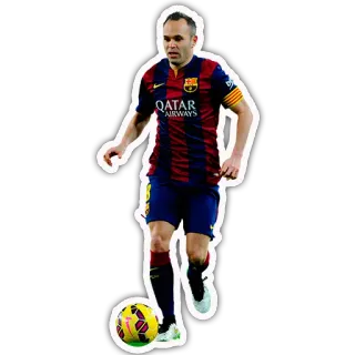 ️ 51be929c Andrés Iniesta football, football, sport, FC Barcelone, athlète whatsapp sticker