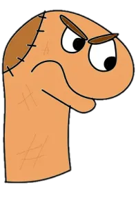 😡 0862b726 Kreskówka, Postać, Zły, Szwy, Wyraz telegram sticker