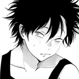 🎬 a888935e Anime, Manga, Hitam putih, Potret, Pria telegram sticker