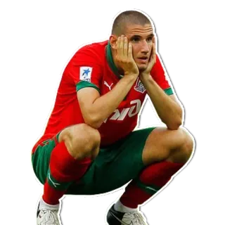 ☹️ 2d2f60aa calcio, triste, atleta, accovacciato, giocatore, deluso, preoccupazione, sport, persona, individuo whatsapp sticker