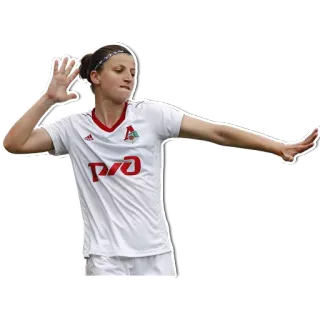 💪 c9796028 calcio, atleta, donna, sport, Lokomotiv Mosca whatsapp sticker
