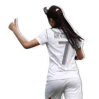 👍 da6f258c АКУШК ragazza, sport, donna, atleta, numero 7, maglia whatsapp sticker