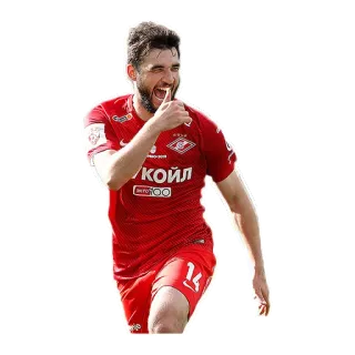 👍 14a5dc39 ЛУКОЙЛ soccer, player, celebrating, sport, athlete telegram sticker