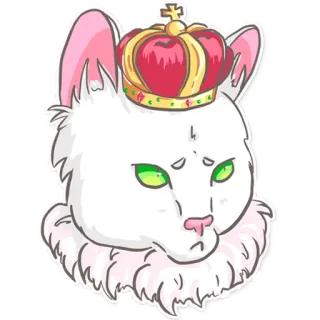 😒 1d6b046c mèo, vương miện, hoàng gia, động vật, nhãn dán, thú cưng telegram sticker