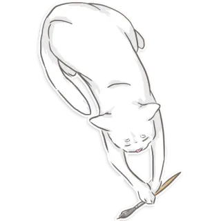 🎨 7b46a9fa mèo, dao, vũ khí, bạo lực, động vật, nhãn dán, mèo trắng telegram sticker