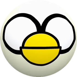 🐓 05440086 sticker, dessin animé, jaune, blanc, yeux, visage whatsapp sticker