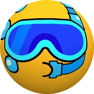 😂 24e5e82a plongée, snorkel, lunettes, dessin animé, jaune, bleu whatsapp sticker