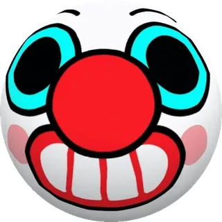 🤡 e65fae2a clown, nez rouge, sourire, flippant, effrayant, dessin animé whatsapp sticker