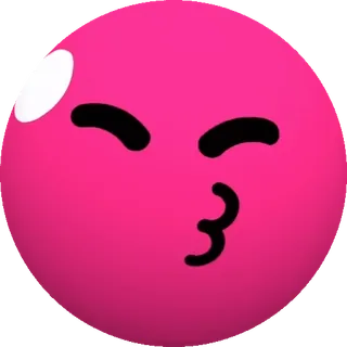 😗 fcd1d328 Emoji, Baiser, Rose, Rond, Mignon, Dessin animé whatsapp sticker