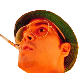 😳 bf707e26 sigaretta, fumo, occhiali da sole, cappello, uomo telegram sticker