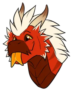 😛 3fd4495b naga, reptil, fantasi, makhluk, mitos, kartun, hewan, monster whatsapp sticker