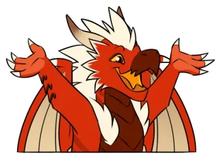 😃 7e85bf12 naga, kartun, ilustrasi, furry whatsapp sticker