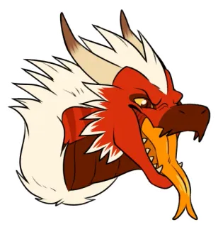 😀 8f9ca0e4 naga, fantasi, binatang, makhluk, mitos, api, marah, binatang buas whatsapp sticker