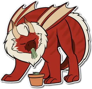 🌷 a40e733a naga, makhluk fantasi, monster, mitos, kartun whatsapp sticker