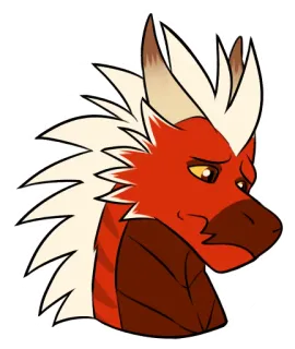 😔 a9a5b348 naga, furry, kartun, binatang, fantasi whatsapp sticker