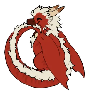 🤗 c52e05b7 naga, kartun, binatang, fantasi, lucu, stiker whatsapp sticker