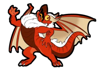 😜 da8b2878 naga, fantasi, monster, kartun, makhluk, mitos whatsapp sticker