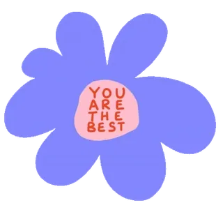 💝 5eb2815f YOU ARE THE BEST 花, 积极, 鼓励, 可爱 telegram sticker