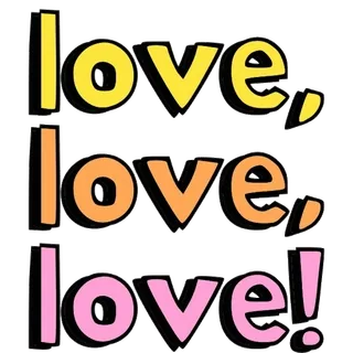 💝 98f35422 love, love, love! 爱, 可爱, 文字, 爱心, 积极 telegram sticker