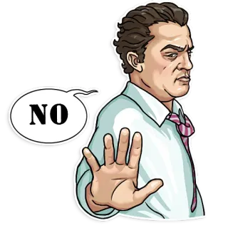 🖐 626d4d08 NO 아니오, 정지, 거부, 손 제스처, 거절, 하지 마, 부정적 telegram sticker