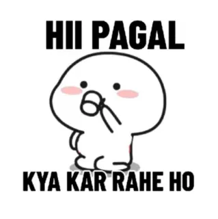 ☺️ b4204a1d HII PAGAL
KYA KAR RAHE HO cute, cartoon, indian telegram sticker