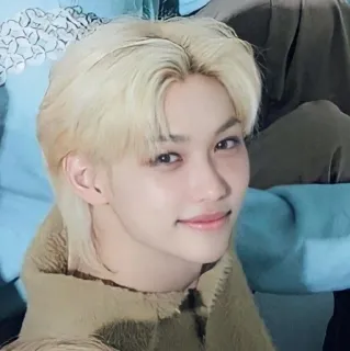 🌟 2e22278f Felix K-pop, zanger, idool, persoon, portret, beroemdheid, Stray Kids telegram sticker