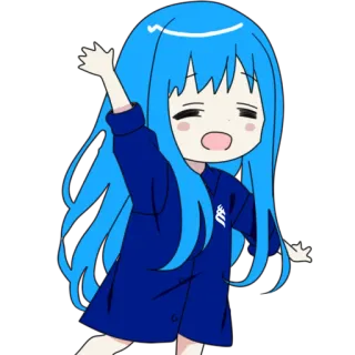 👋 780da896 Аниме, Девушка, Чиби, Милый, Мультфильм, Персонаж whatsapp sticker