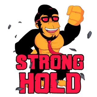 ✊ d955298c STRONG HOLD gorille, force, affaires, succès, pouvoir, animal, cravate whatsapp sticker