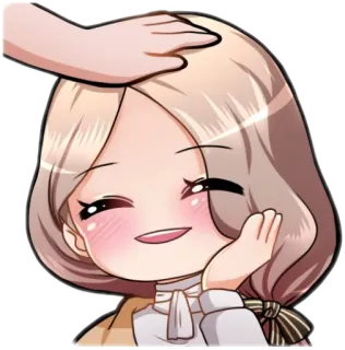 ☺️ e0171840 Anime, Chibi, Schattig, Blij, Klopje, Hoofdklopje whatsapp sticker