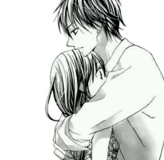 ❤️ 5cca1b0f anime, couple, love, romance, hug telegram sticker