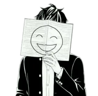 😄 a0205a1c anime, expression, mask, manga, emotion, face telegram sticker