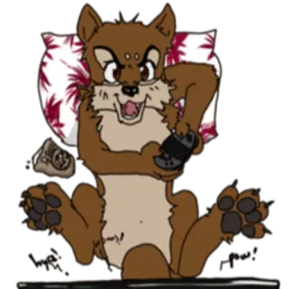 🕹 f7500802 卡通, 动物, 游戏, 控制器, 可爱 telegram sticker