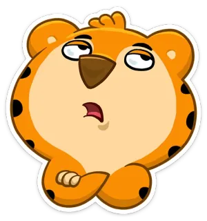 🙄 5b1f548c animal, ours, dessin animé, autocollant, illustration telegram sticker