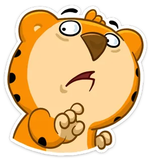 😦 c45e1435 dessin animé, animal, mignon, autocollant, tigre, personnage telegram sticker