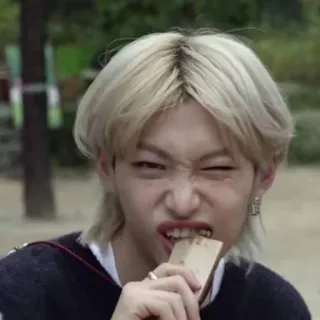 😆 3bed0028 Felix kpop, stray kids, ไอดอล, นักร้อง, felix whatsapp sticker