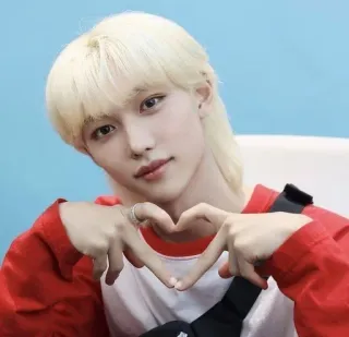 🥰 8a2f5a0b Felix kpop, ไอดอล, หัวใจ, น่ารัก, นักร้อง whatsapp sticker