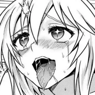 😛 54453d10 Anime, Ahegao, Manga, Ecchi, Espressione facciale, Spinto telegram sticker