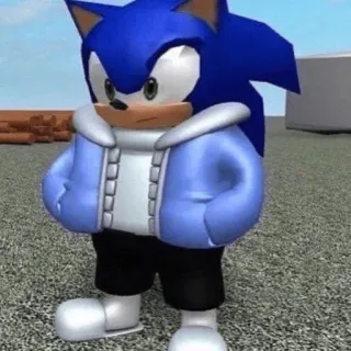 😐 caff7157 Sonic the Hedgehog sonic, sans, mashup, videogioco, crossover telegram sticker