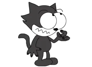 🍑 9c745b86 Felix the Cat kucing, kartun, vintage, Felix the Cat telegram sticker