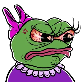 😡 502bb978 Pepe the Frog pepe, katak, meme internet, marah, kartun, ilustrasi telegram sticker