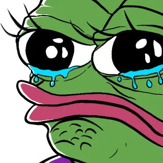 🥺 66a37289 Pepe the Frog Meme, Pepe, Katak, Meme Internet, Menangis, Sedih, Internet telegram sticker