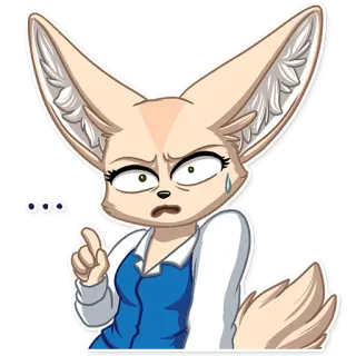😥 1a0a24e3 Fenneko Aggretsuko ... fenneko, aggretsuko, anime, fox, character telegram sticker