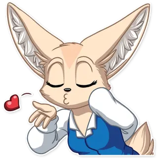 Fenneko from Aggretsuko (by @SiDniTheFox) telegram stickers