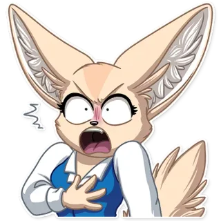 😨 cb1e78ed Fenneko Aggretsuko anime, fox, animal, cartoon, aggretsuko telegram sticker