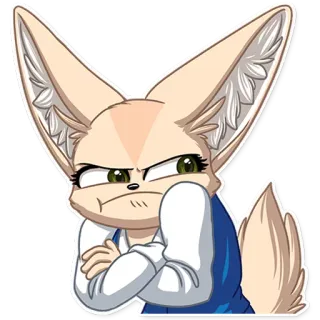 Fenneko from Aggretsuko (by @SiDniTheFox) telegram stickers