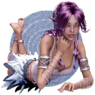 🤔 ccf91b67 ผู้หญิง, เอลฟ์, ผมสีม่วง, แฟนตาซี, ตัวละคร, เด็กผู้หญิง, ความงาม, ดิจิทัลอาร์ต telegram sticker